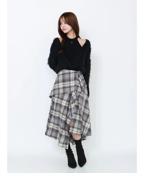 EATME(イートミー)の「カシュクールドッキングニットTOP(ニット/セーター・レディース・ブラウン/オフホワイト/ブラック・FREE)」の22枚目の写真