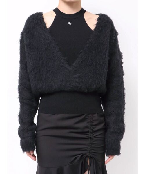 セール】カシュクールドッキングニットTOP（ニット/セーター）｜EATME