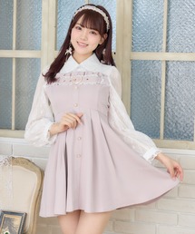ROJITA 花柄半袖ミニワンピース ブルー ロジータ ROJITA 花柄半袖ミニワンピース （ブルー
