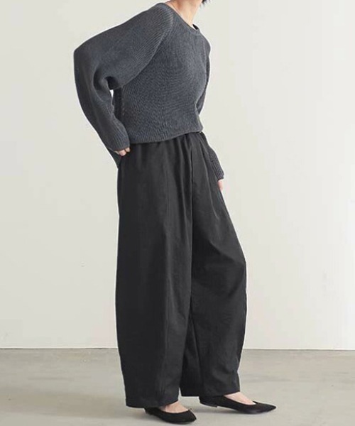cammie(キャミー)の「ヘビーワイドパンツ(その他パンツ・レディース・グレー/ホワイト/モカ/ベージュ/ブラック・S/M)」の3枚目の写真