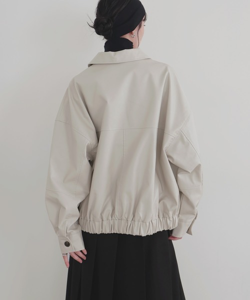 フェイクレザーミドルブルゾン（ブルゾン）｜LIAN（リアン）の