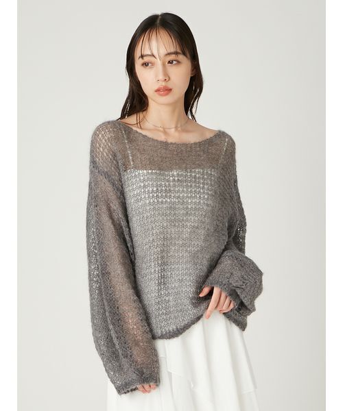 シアーモヘヤニットプルオーバー　FRAY I.D 超お買い得！緊急値下げ シアーモヘヤニットプルオーバー（ニット/セーター）｜FRAY I.D