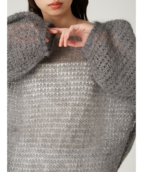 シアーモヘヤニットプルオーバー（ニット/セーター）｜FRAY I.D