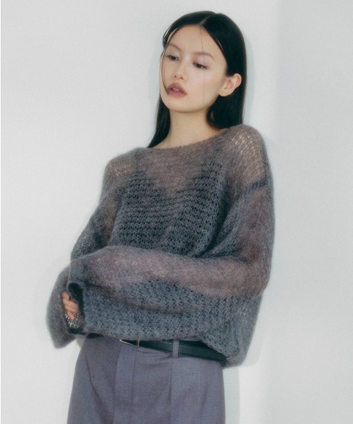 シアーモヘヤニットプルオーバー（ニット/セーター）｜FRAY I.D