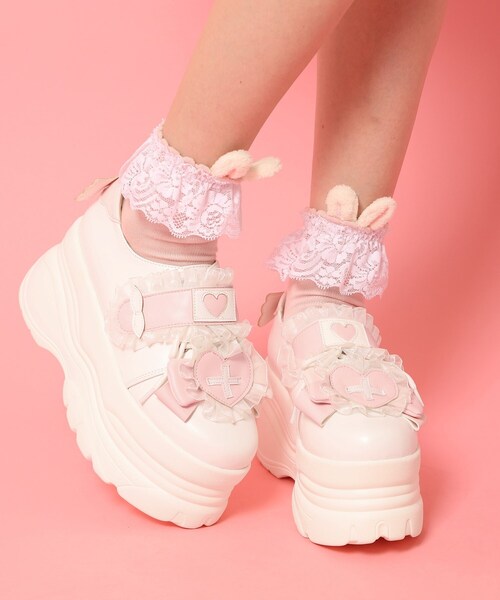 cs T&P（シーエスティーアンドピー）の「夢見るシリーズ厚底天使スニーカー（スニーカー・レディース・ピンク系/ブラック/ブルー・S/M/L/LL）」の3枚目の写真