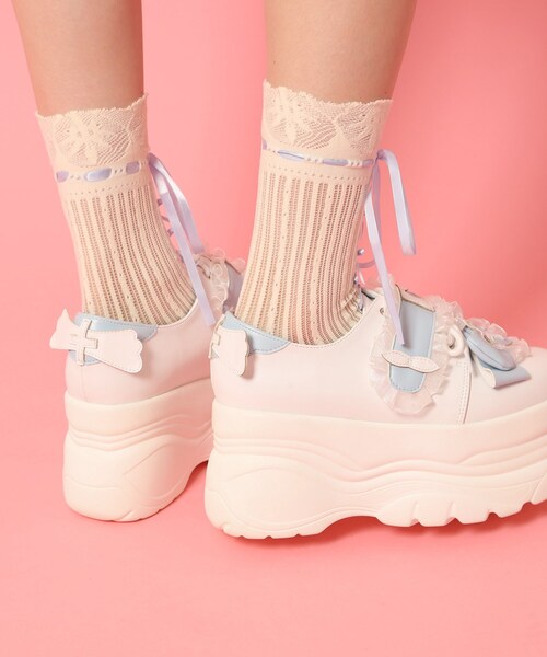 cs T&P（シーエスティーアンドピー）の「夢見るシリーズ厚底天使スニーカー（スニーカー・レディース・ピンク系/ブラック/ブルー・S/M/L/LL）」の11枚目の写真