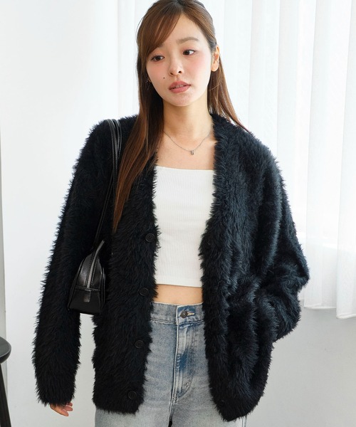 BROWNY（ブラウニー）の「BROWNY/フェザーニットカーディガン（カーディガン/ボレロ・メンズ・ブルー/グレー/ブラック/ワイン/ホワイト/イエロー・LARGE/MEDIUM/SMALL）」の14枚目の写真