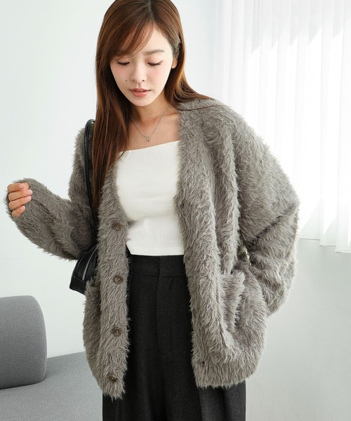 BROWNY（ブラウニー）の「BROWNY/フェザーニットカーディガン（カーディガン/ボレロ・メンズ・ブルー/グレー/ブラック/ワイン/ホワイト/イエロー・LARGE/MEDIUM/SMALL）」の15枚目の写真