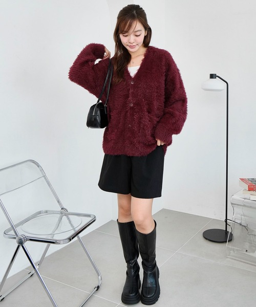 BROWNY（ブラウニー）の「BROWNY/フェザーニットカーディガン（カーディガン/ボレロ・メンズ・ブルー/グレー/ブラック/ワイン/ホワイト/イエロー・LARGE/MEDIUM/SMALL）」の11枚目の写真