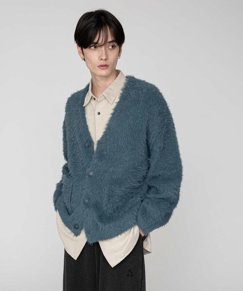 BROWNY（ブラウニー）の「BROWNY/フェザーニットカーディガン（カーディガン/ボレロ・メンズ・ブルー/グレー/ブラック/ワイン/ホワイト/イエロー・LARGE/MEDIUM/SMALL）」の7枚目の写真