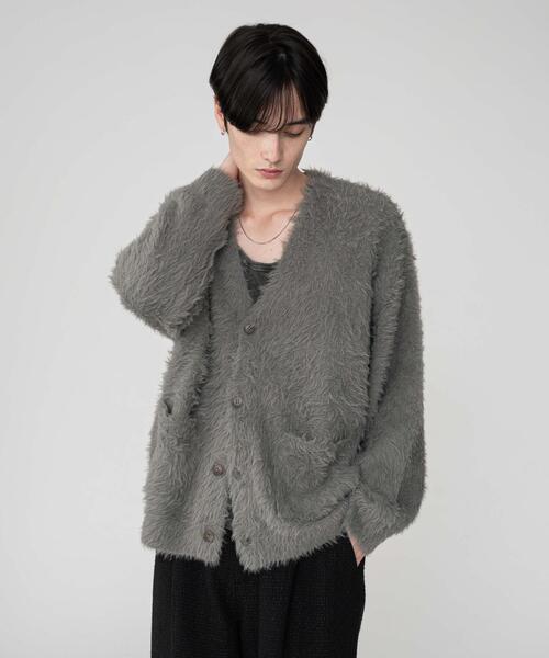 BROWNY（ブラウニー）の「BROWNY/フェザーニットカーディガン（カーディガン/ボレロ・メンズ・ブルー/グレー/ブラック/ワイン/ホワイト/イエロー・LARGE/MEDIUM/SMALL）」の9枚目の写真