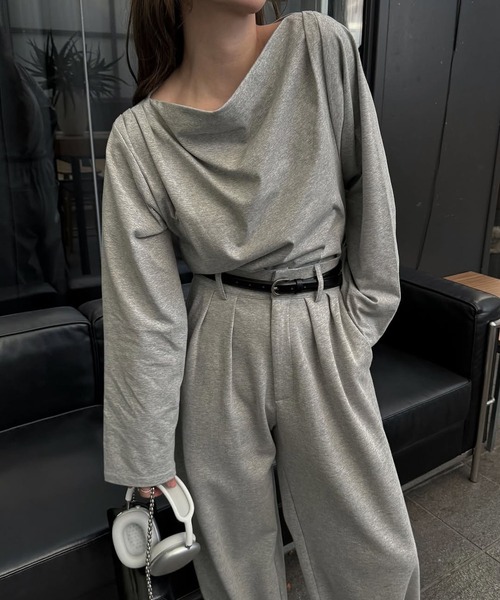 WILLFULLY（ウィルフリー）の「hem button side tuck tapered PT（その他パンツ・レディース・ブラック/グレー/オートミール・FREE）」の21枚目の写真