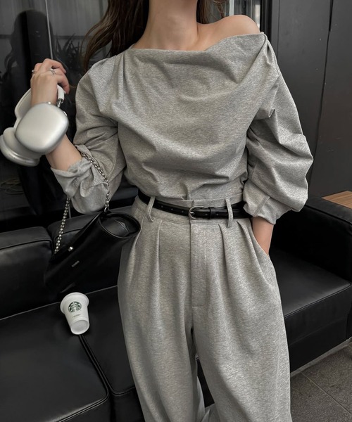 WILLFULLY（ウィルフリー）の「hem button side tuck tapered PT（その他パンツ・レディース・ブラック/グレー/オートミール・FREE）」の20枚目の写真