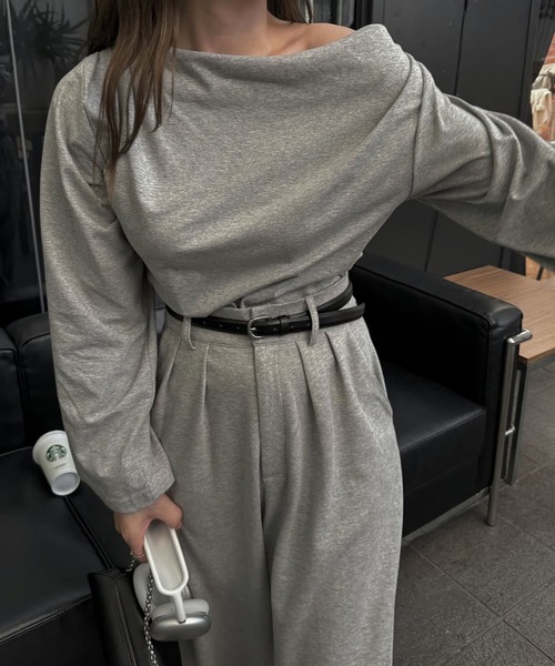 WILLFULLY（ウィルフリー）の「hem button side tuck tapered PT（その他パンツ・レディース・ブラック/グレー/オートミール・FREE）」の18枚目の写真