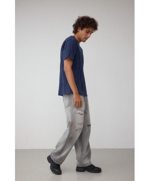 AZUL by moussy（アズールバイマウジー）の「ミックスマテリアルスニーカー（スニーカー・メンズ・ブラック・SMALL/MEDIUM/LARGE）」の4枚目の写真