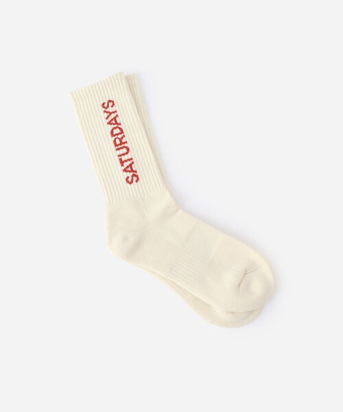 Saturdays NYC（サタデーズ ニューヨークシティ ）の「Logo Sock（ソックス/靴下・メンズ・ワイン/オリーブ/オフホワイト・FREE）」の2枚目の写真