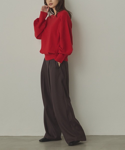 hunch（ハンチ）の「ウールライク チェック柄 ストレートパンツ（その他パンツ・レディース・カーキ系/グレー系その他/ブラウン系その他/ブラック系その他・FREE）」の8枚目の写真