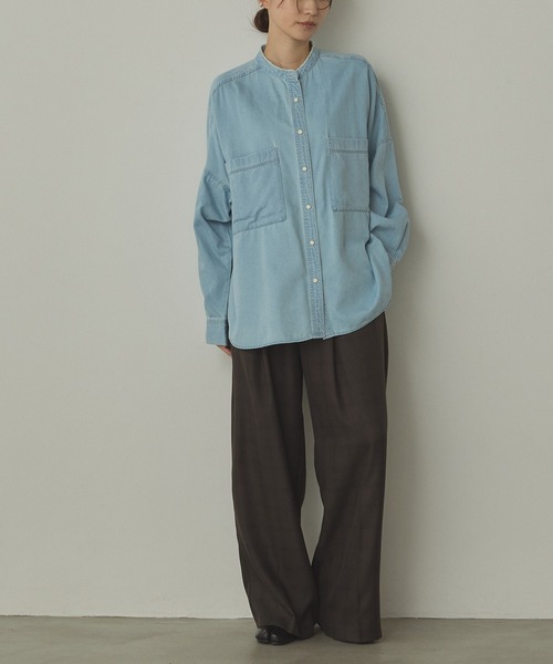 hunch（ハンチ）の「ウールライク チェック柄 ストレートパンツ（その他パンツ・レディース・カーキ系/グレー系その他/ブラウン系その他/ブラック系その他・FREE）」の12枚目の写真