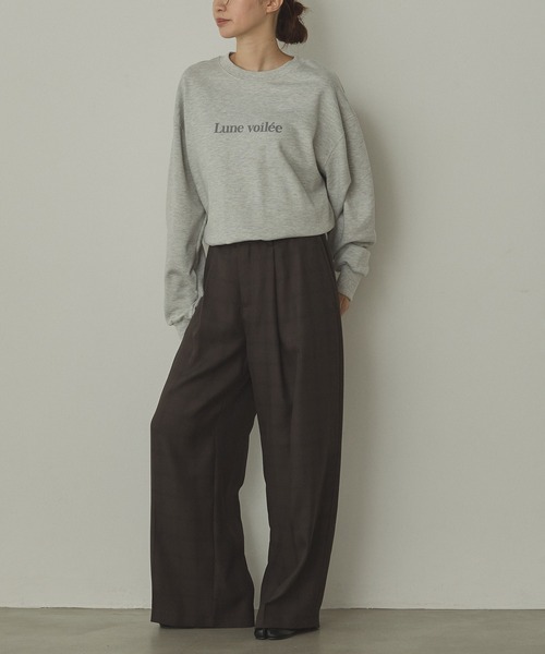 hunch（ハンチ）の「ウールライク チェック柄 ストレートパンツ（その他パンツ・レディース・カーキ系/グレー系その他/ブラウン系その他/ブラック系その他・FREE）」の14枚目の写真