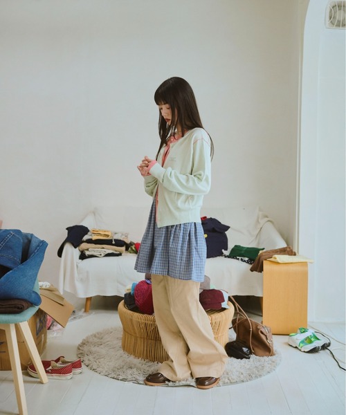 common gull products.（コモンガルプロダクツ）の「2つで1つのカーディガン秋（カーディガン/ボレロ・レディース・ミント/ネイビー/ブラウン系/レッド系・SMALL/MEDIUM/LARGE）」の18枚目の写真