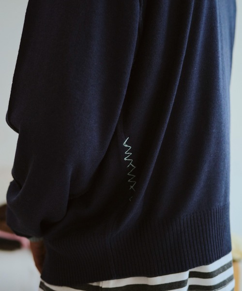 common gull products.（コモンガルプロダクツ）の「2つで1つのカーディガン秋（カーディガン/ボレロ・レディース・ミント/ネイビー/ブラウン系/レッド系・SMALL/MEDIUM/LARGE）」の6枚目の写真