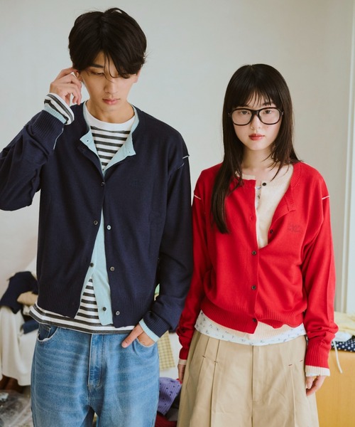 未使用【common gull products】2つで1つのカーディガン M common gull products. カーディガン 2つで1つのカーディガン