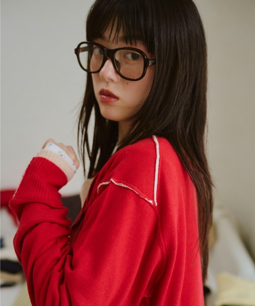 common gull products.（コモンガルプロダクツ）の「2つで1つのカーディガン秋（カーディガン/ボレロ・レディース・ミント/ネイビー/ブラウン系/レッド系・SMALL/MEDIUM/LARGE）」の21枚目の写真