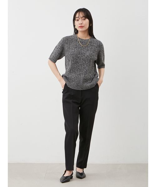 Mila Owen(ミラオーウェン)の「【セットアップ対応】カシミヤタッチケーブルニットプルオーバー(ニット/セーター・レディース・キャメル/マルチ/オリーブ・1/0)」の5枚目の写真