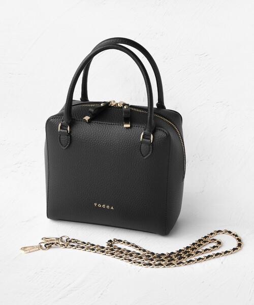 TOCCA（トッカ）の「ECLAT CARRE LEATHERBAG レザーバッグ（ハンドバッグ・レディース・ベージュ系/ブラック系/アイボリー系/ブルー系・F）」の14枚目の写真