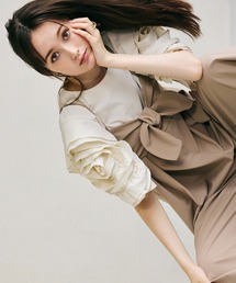 Audie a Muses（オーディアミューズ）の「胸元リボンサロペット（サロペット/オーバーオール）」