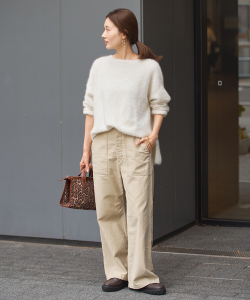 FRAMeWORK（フレームワーク）の「≪追加≫FOX/CASHMERE ボートネック プルオーバー（ニット/セーター・レディース・イエロー/ブラウン/モカ/ホワイト・FREE）」の11枚目の写真