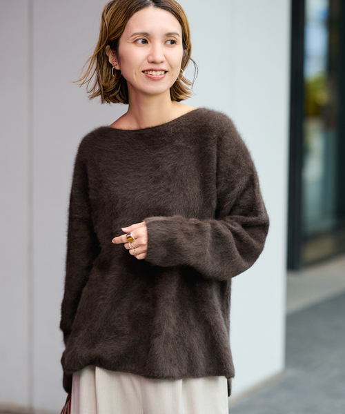 FRAMeWORK（フレームワーク）の「≪追加≫FOX/CASHMERE ボートネック プルオーバー（ニット/セーター・レディース・イエロー/ブラウン/モカ/ホワイト・FREE）」の15枚目の写真