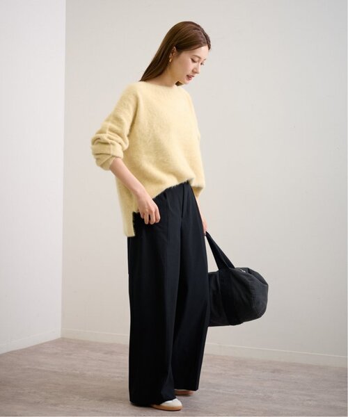 美品フレームワーク　FOX/CASHMERE ボートネック プルオーバー　黒 ≪追加≫FOX/CASHMERE ボートネック プルオーバー（ニット/セーター