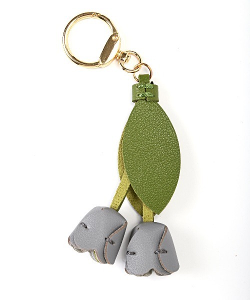 crossi（クロッシー）の「PUレザーチューリップチャーム レザーチャーム フラワー 花 flower（チャーム・レディース・グレー/イエロー/ローズ/ピンク/レッド/パープル・FREE）」の2枚目の写真