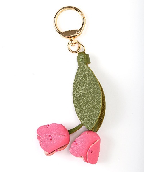 ムラ　ホリデーラッピング、チャーム付き リップポーチ付きレザーチャーム （キーホルダー・ストラップ