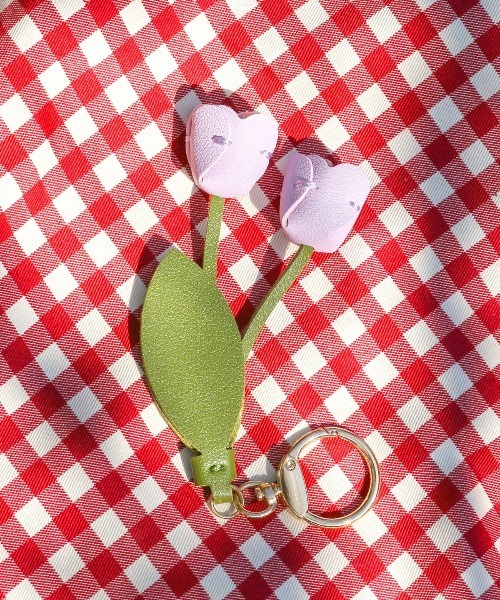 crossi（クロッシー）の「PUレザーチューリップチャーム レザーチャーム フラワー 花 flower（チャーム・レディース・グレー/イエロー/ローズ/ピンク/レッド/パープル・FREE）」の14枚目の写真