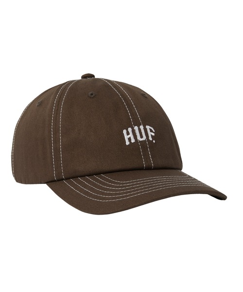 HUF(ハフ)の「ARCH LOGO 6 PANEL CV HAT(キャップ・メンズ・ブラック/ブラウン系その他/グリーン系その他・O/S)」の2枚目の写真