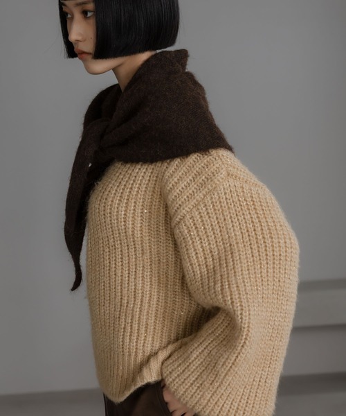 LOWRYS FARM(ローリーズファーム)の「キモウサンカクスカーフ 580780(ストール/ショール・レディース・ベージュ/ブラウン/グレー/レオパード・FREE)」の1枚目の写真