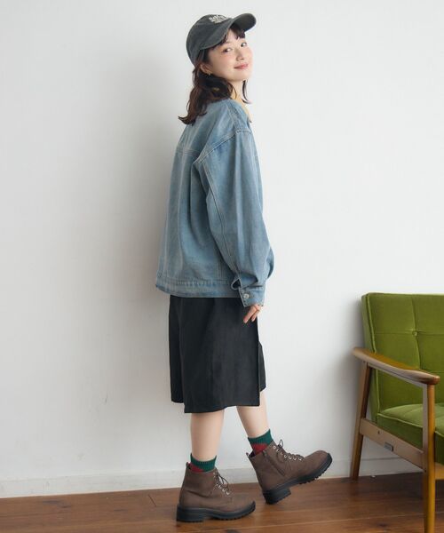 RETRO GIRL（レトロガール）の「コーデュロイ衿デニムGジャン（デニムジャケット・レディース・ブルー系その他5/インディゴブルー・FREE）」の7枚目の写真