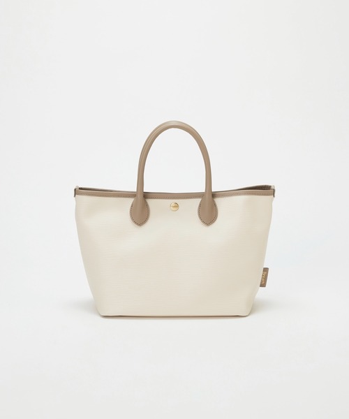 Breath TOPKAPI(ブレストプカピ)の「【Breath TOPKAPI】RIPPLE リプル レザーハンドル ミニ トートバッグ(トートバッグ・レディース・ブラック/アイボリー/グレイッシュベージュ・FREE)」の1枚目の写真