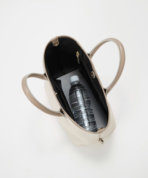 Breath TOPKAPI(ブレストプカピ)の「【Breath TOPKAPI】RIPPLE リプル レザーハンドル ミニ トートバッグ(トートバッグ・レディース・ブラック/アイボリー/グレイッシュベージュ・FREE)」の16枚目の写真