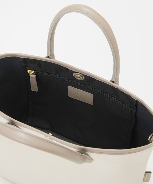 Breath TOPKAPI(ブレストプカピ)の「【Breath TOPKAPI】RIPPLE リプル レザーハンドル ミニ トートバッグ(トートバッグ・レディース・ブラック/アイボリー/グレイッシュベージュ・FREE)」の17枚目の写真