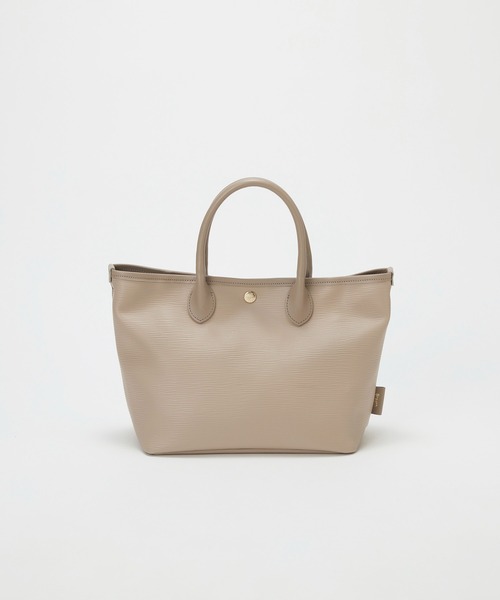Breath TOPKAPI(ブレストプカピ)の「【Breath TOPKAPI】RIPPLE リプル レザーハンドル ミニ トートバッグ(トートバッグ・レディース・ブラック/アイボリー/グレイッシュベージュ・FREE)」の5枚目の写真