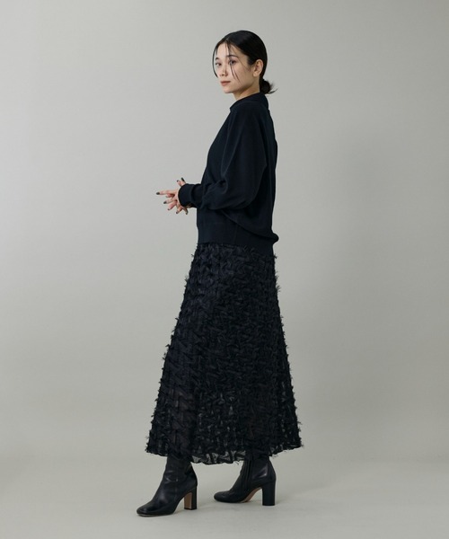 INED（イネド）の「ジャガードスカート（スカート・レディース・グレー/ブラック・9号/7号）」の8枚目の写真
