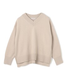カシミヤブレンド Vネックニット