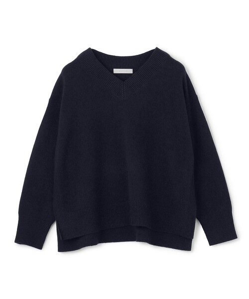 UNFILO(アンフィーロ)の「カシミヤブレンド Vネックニット(ニット/セーター・レディース・ネイビー系/ライトグリーン系/アイボリー系/ピンク系/ベージュ系/ライトグレー系・XX-LARGE/X-LARGE)」の5枚目の写真