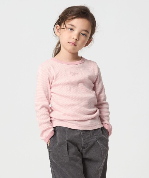 green label relaxing（グリーンレーベルリラクシング）の「【別注】＜Robert P. Miller＞ロングスリーブ / キッズ  100cm-130cm（Tシャツ/カットソー・キッズ・ライトピンク/ダークオレンジ/オレンジ・130cm/100cm/120cm/110cm）」の4枚目の写真