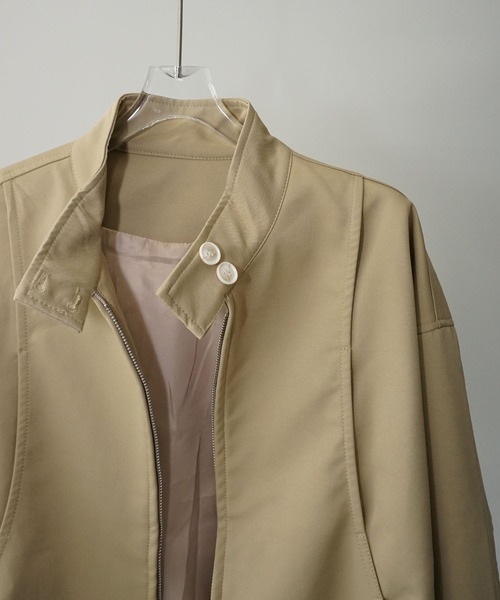 chuclla（チュクラ）の「スタンドネック ショートブルゾン chw25a072（ブルゾン・レディース・ベージュ・FREE）」の14枚目の写真