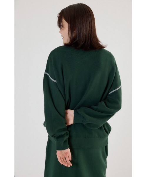 RODEO CROWNS WIDE BOWL（ロデオクラウンズワイドボウル）の「スウェットライク Vネックトップス（ニット/セーター・レディース・ダークグリーン/ダークオレンジ/アイボリー/ブラック/グレー×ホワイト・FREE）」の18枚目の写真