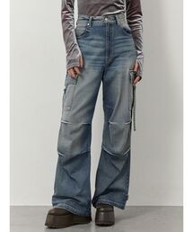 ムルーア  パンツ ハイウエストタックワイドパンツ[品番：MKSW0054097]｜MURUA（ムルーア